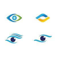 design de logotipo de vetor para cuidados com os olhos