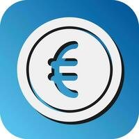 euro vetor glifo gradiente fundo ícone para pessoal e comercial usar.