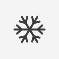 neve, clima, floco de neve, sinal de símbolo de vetor de ícone de inverno