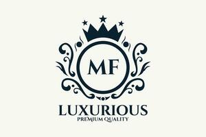 inicial carta mf real luxo logotipo modelo dentro vetor arte para luxuoso branding vetor ilustração.