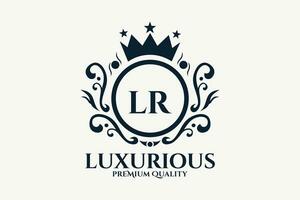 inicial carta lr real luxo logotipo modelo dentro vetor arte para luxuoso branding vetor ilustração.