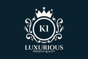 inicial carta ki real luxo logotipo modelo dentro vetor arte para luxuoso branding vetor ilustração.