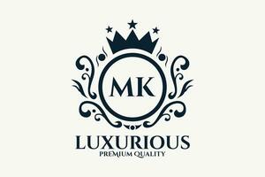 inicial carta mk real luxo logotipo modelo dentro vetor arte para luxuoso branding vetor ilustração.