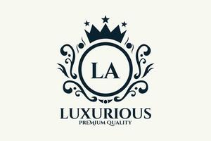inicial carta la real luxo logotipo modelo dentro vetor arte para luxuoso branding vetor ilustração.