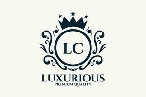 inicial carta lc real luxo logotipo modelo dentro vetor arte para luxuoso branding vetor ilustração.