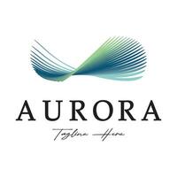 modelo de vetor de ilustração de ícone de design de logotipo aurora