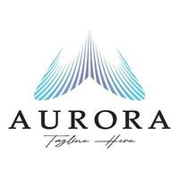 modelo de vetor de ilustração de ícone de design de logotipo aurora