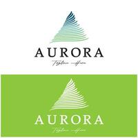 modelo de vetor de ilustração de ícone de design de logotipo aurora