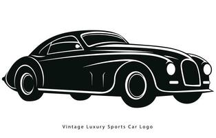 vintage luxo Esportes carro Projeto , clássico vintage Esportes carro. vetor e ilustração