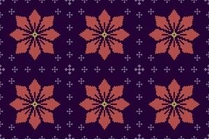 roxa Cruz ponto tradicional étnico padronizar paisley flor ikat fundo abstrato asteca africano indonésio indiano desatado padronizar para tecido impressão pano vestir tapete cortinas e sarongue vetor