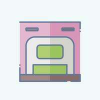 ícone caixa de dinheiro. relacionado para teatro gradiente símbolo. rabisco estilo. simples Projeto editável. simples ilustração vetor