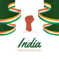 Índia independência dia realista Projeto vetor modelo