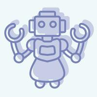 ícone pessoal robô. relacionado para futuro tecnologia símbolo. dois tom estilo. simples Projeto editável. simples ilustração vetor