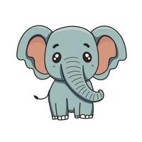 fofa elefante selvagem safári africano animais para crianças, crianças clipart, vetor ilustração