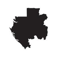 Gabão país mapa ícone vetor