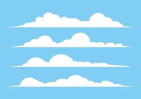 conjunto de ilustração vetorial de nuvem vetor