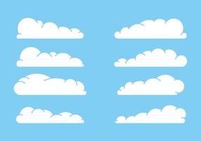 conjunto de ilustração vetorial de nuvem vetor