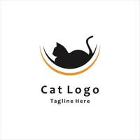 ilustração de ícone de vetor de design de modelo de logotipo de gato