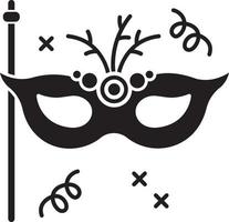 ícone de glifo preto de máscara de disfarce vetor
