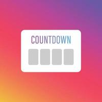 adesivo de contagem regressiva de mídia social instagram vetor