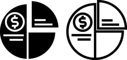 dividendo ícone, investimento renda placa símbolo, glifo e linha estilo. vetor ilustração