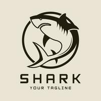 único e criativo Tubarão logotipo vetor Projeto. selvagem peixe vetor ilustração