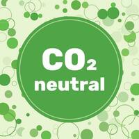 co2 neutro abstrato bandeira. internet zero carbono pegada - carbono emissões livre não ar atmosfera poluição.vetor ilustração vetor