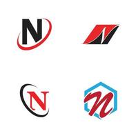 letra n logotipo modelo vetor ícone design