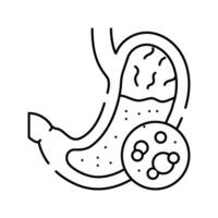 digestivo enzimas gastroenterologista linha ícone vetor ilustração