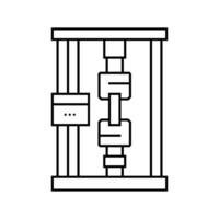 fadiga teste materiais Engenharia linha ícone vetor ilustração