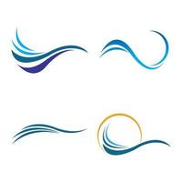 logotipo da onda da água vetor