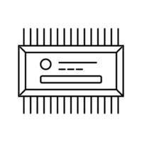 microcontrolador elétrico engenheiro linha ícone vetor ilustração