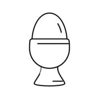 ilustração em vetor ícone de linha de xícara de ovo