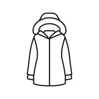 inverno casaco estação linha ícone vetor ilustração