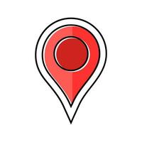 ponteiro vermelho mapa localização cor ícone vetor ilustração