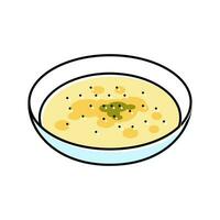 avgolemo sopa grego cozinha cor ícone vetor ilustração