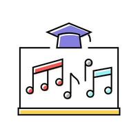 música Educação primário escola cor ícone vetor ilustração