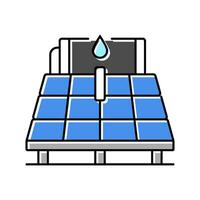 solar água aquecedor cor ícone vetor ilustração