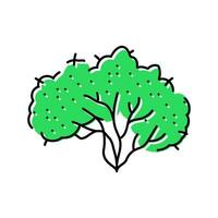 goiaba árvore selva Amazonas cor ícone vetor ilustração