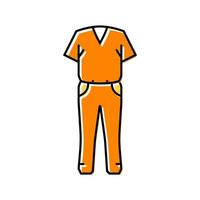 prisioneiro uniforme crime cor ícone vetor ilustração