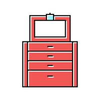 joalheria organizador caixa casa interior cor ícone vetor ilustração