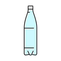 recipiente água plástico garrafa cor ícone vetor ilustração