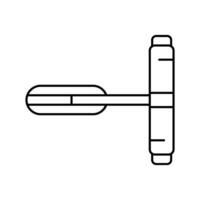 porta mais perto hardware mobília apropriado linha ícone vetor ilustração