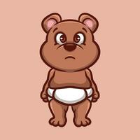 bebê Urso desenho animado ilustração vetor