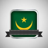 vetor volta bandeira com Mauritânia bandeira