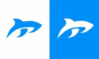 ilustração vetor gráficos do modelo logotipo símbolo Projeto azul Tubarão