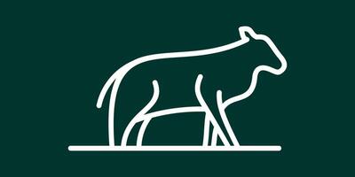 logotipo Projeto ovelha minimalista ícone vetor ilustração