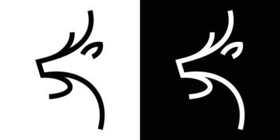 logotipo Projeto cabeça veado minimalista ícone vetor ilustração
