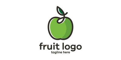 logotipo Projeto fruta minimalista ícone vetor inspiração