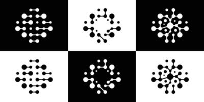 círculo conexão logotipo Projeto tecnologia ícone vetor ilustração 1
